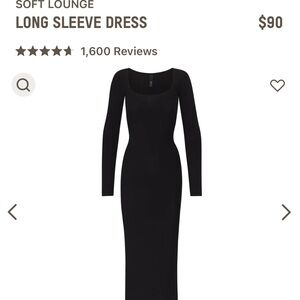 NWT Skims Black Lounge Dress